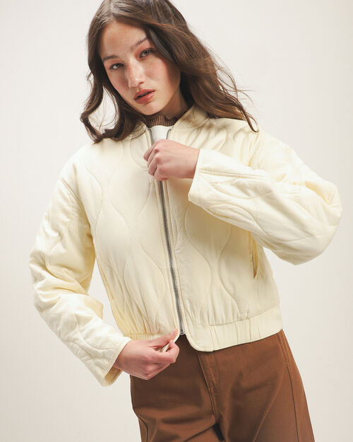 Chamarra Bomber Beige