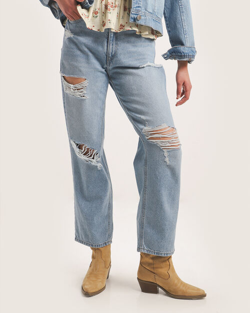 Jeans Cropped Destrucciones