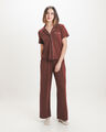 Conjunto Pijama Caf&eacute;,COBRE