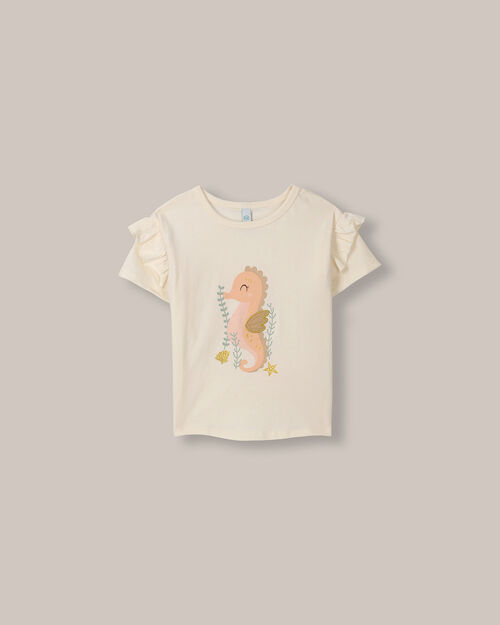 Playera Manga Corta Volantes
