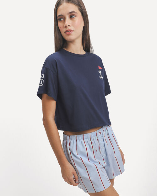 Playera Cropped Snoopy