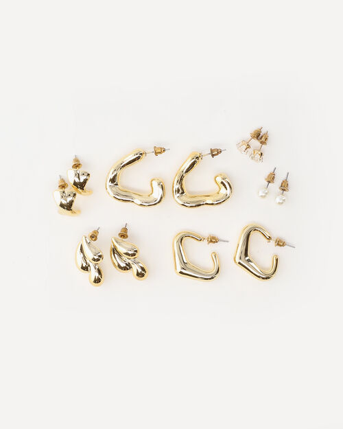 Pack De Aretes Dorados