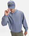 Sudadera Con Gorro Azul,AZUL ACERO