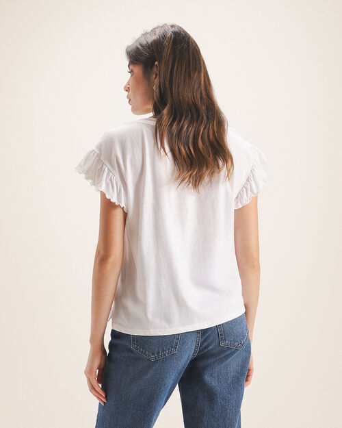 Blusa Manga Corta Beige