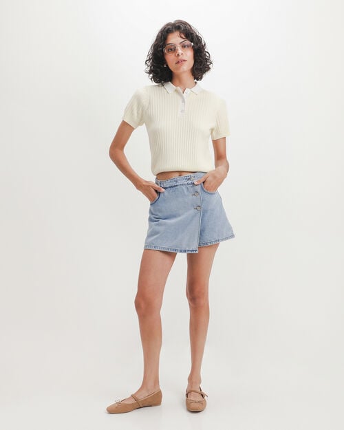 Short Falda De Mezclilla