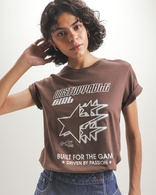 Playera Caf&eacute; Texto