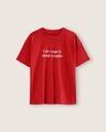 Playera Estampada Verde,ROJO