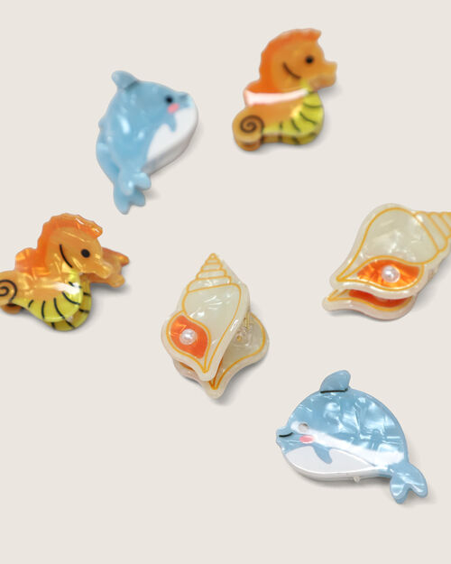 Pack 6 Pinzas Dise&ntilde;o Mar