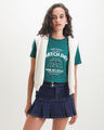 Playera Blanca Gr&aacute;fico,VERDE BOSQUE