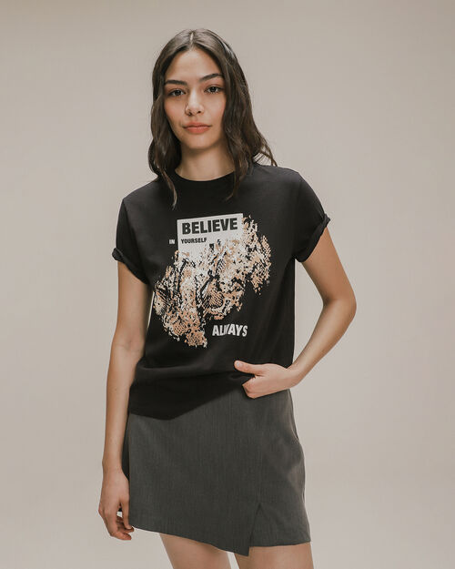 Playera Negra Manga Corta