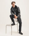 Chamarra Negra Biker,NEGRO