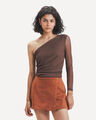 Short Falda Gamuza,CAFE CLARO