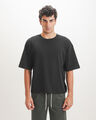 Playera Oversize Gris,NEGRO