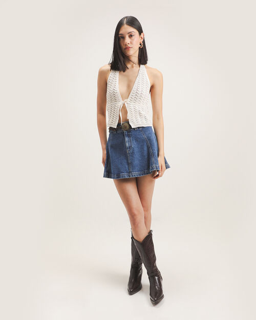 Falda Mini De Mezclilla