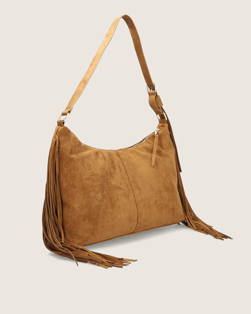 Bolso Flecos De Gamuza