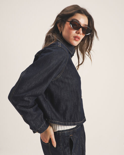 Camisa De Mezclilla Cropped