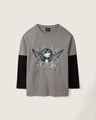 Playera Gris Estampado Jack,GRIS
