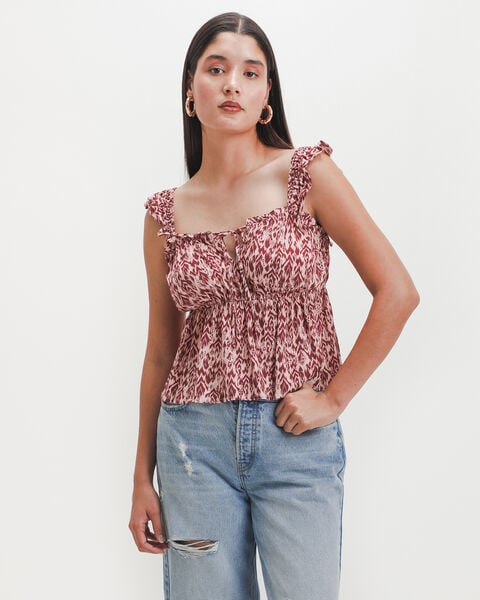 Top Rosa Estampado