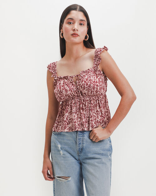 Top Rosa Estampado