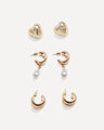 Set Aretes Multicolor,BLANCO HUESO