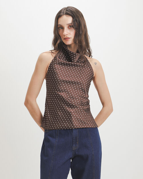 Blusa Halter Estampada