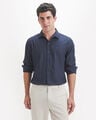 Camisa Rayas Caqui,AZUL ULTRAMAR