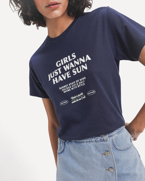 Playera Regular Azul