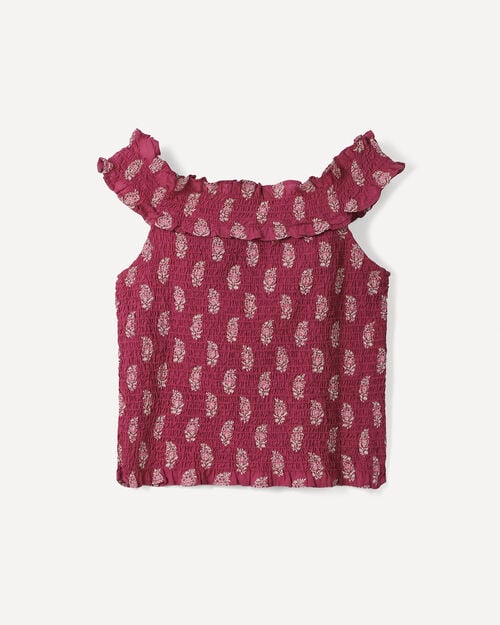 Blusa Roja Estampada