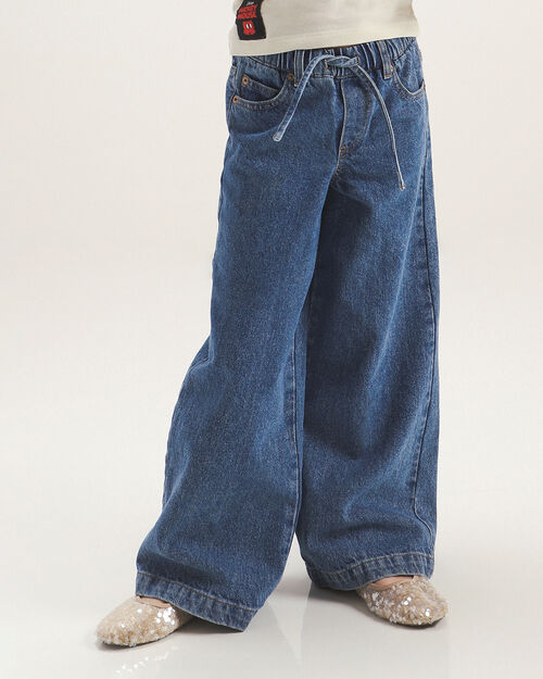 Jeans Fit Wide Leg Azul
