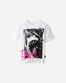 Playera Blanca Jaws,BLANCO