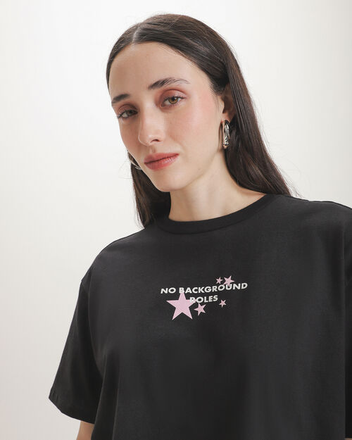Playera Cropped Negra