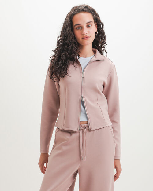 Sudadera Rosa Zipper