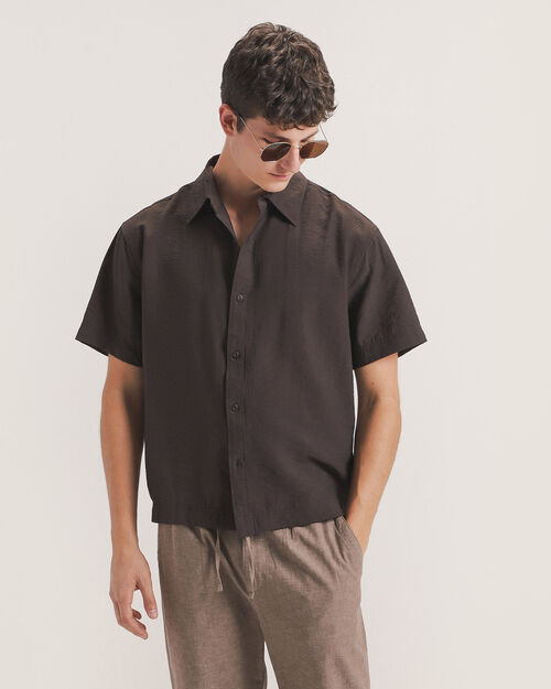 Camisa Boxy Caf&eacute;