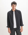 Camisa Azul Regular,NEGRO
