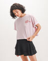 Playera Cropped Dise&ntilde;o,ROSA PASTEL