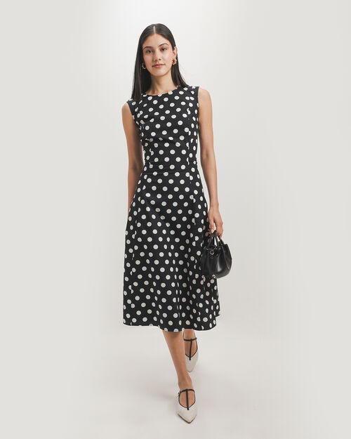 Vestido Negro Estampado