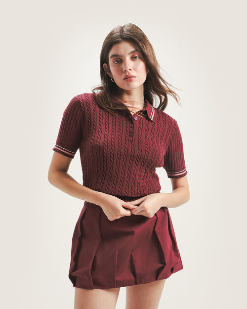 Polo Roja De Punto