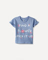 Playera Coral Flor,AZUL ACERO