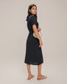 Vestido Camisero Con Cinturón,AZUL MARINO