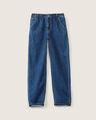 Jeans Fit Balloon Con Doblez,AZUL MARINO