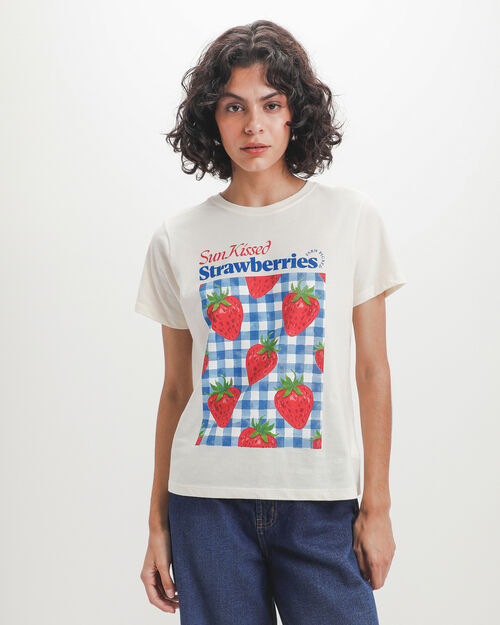 Playera Gr&aacute;fico Fresa