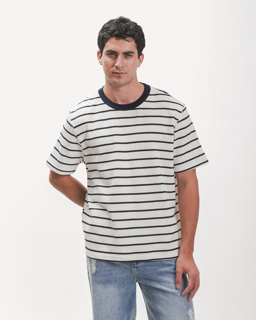 Playera Rayas Azul