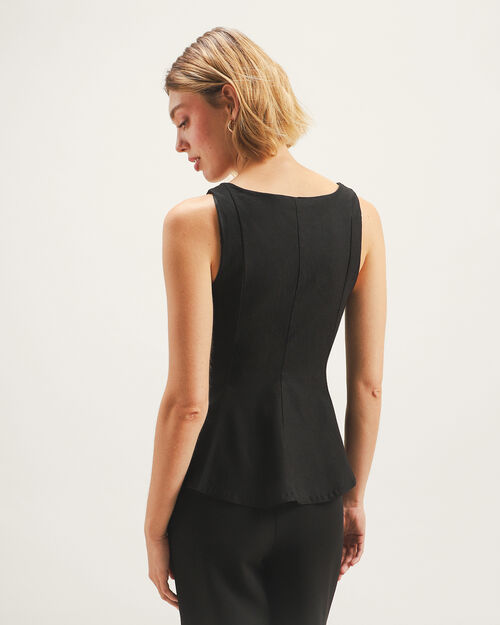Top Peplum Negro