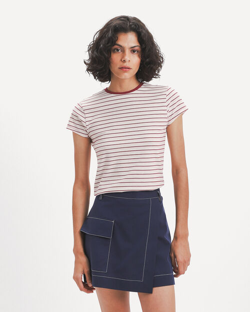 Playera Blanca Rayas