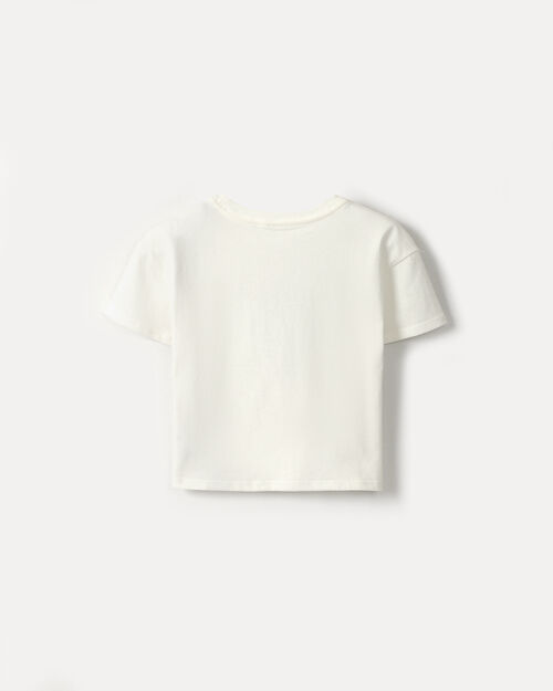 Playera Blanca Estampada