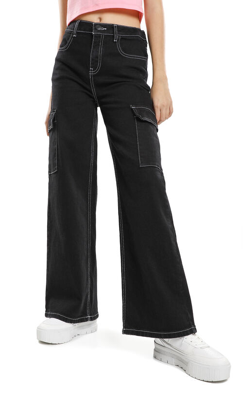 Jeans Wide Leg Extreme Cargo
