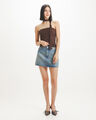 Falda Mini Con Studs,AZUL EMPOLVADO