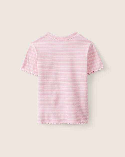 Playera Rosa Con Rayas
