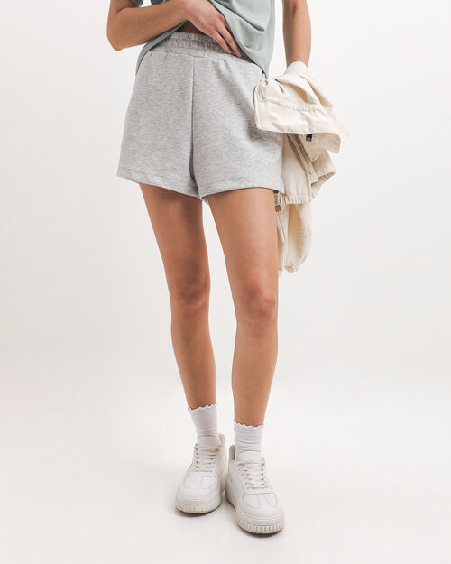 Short Gris Cintura El&aacute;stica