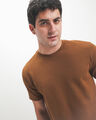 Playera Tejido Acanalado,AMARILLO OCRE